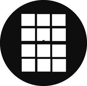 G203 Double Hung Window - Rosco Standard Steel Gobo GAM