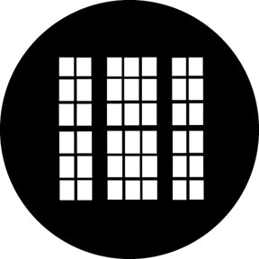 G536 Georgian Windows - Rosco Standard Steel Gobo GAM
