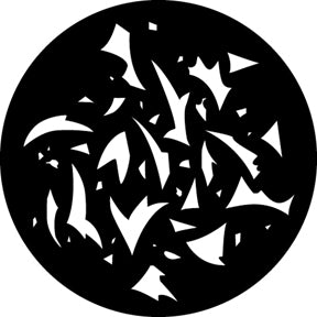 G589 Pointed Breakup XL - Rosco GAM Standard Steel Gobo