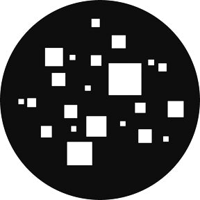 G598 Small Squares - Rosco Standard Steel Gobo GAM