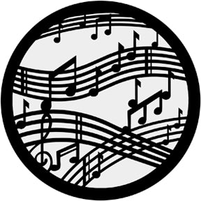 71020 Dancing Music - Rosco Standard Steel Gobo