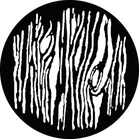 G721 Wood with Knots - Rosco GAM Standard Steel Gobo