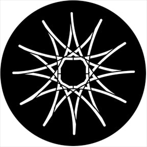 74017 Motion Gobo - Symmetric17 Rosco Stainless Steel Gobo