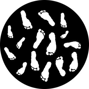 76515 Footprints Rosco Stainless Steel Gobo