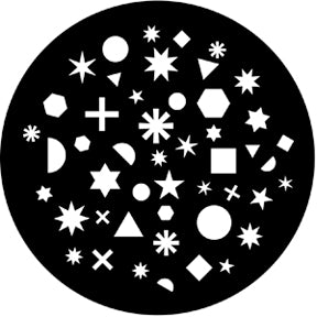 77640 Shapes Breakup 2 Rosco Stainless Steel Gobo