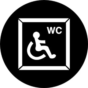 77673 Disabled WC Rosco Stainless Steel Gobo