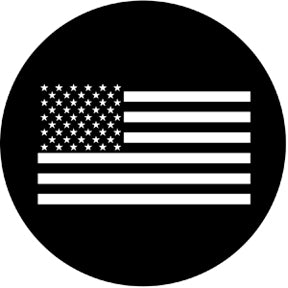 77870 Stars & Stripes (White) - Rosco Standard Steel Gobo