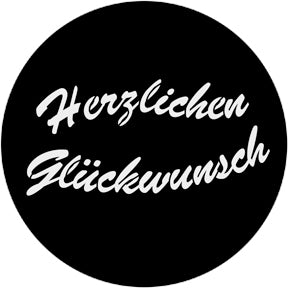 78015 Herzlichen Gluckwunsch Rosco Stainless Steel Gobo