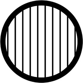78045 Vertical Lines - Rosco Standard Steel Gobo