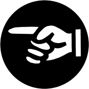 78099 This Way - Rosco Standard Steel Gobo