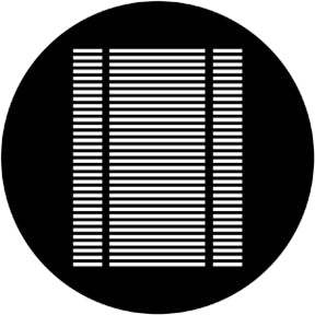 79312 Wide Louvre Rosco Stainless Steel Gobo