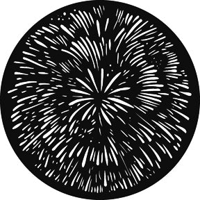 G804 Big Burst - Rosco GAM Standard Steel Gobo