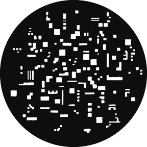 G816 Digital Breakup - Rosco GAM Standard Steel Gobo