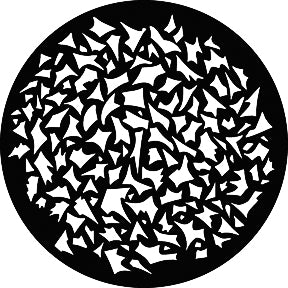 G842 Pointed Breakup-S - Rosco GAM Standard Steel Gobo