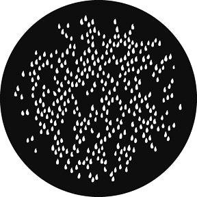 G893 Tear Drop Breakup - Rosco GAM Standard Steel Gobo