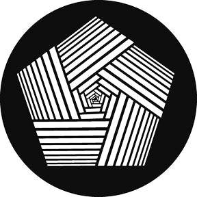 G900 Pentagon Spin - Rosco GAM Standard Steel Gobo