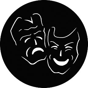 G901 Comedy Tragedy - Rosco GAM Standard Steel Gobo