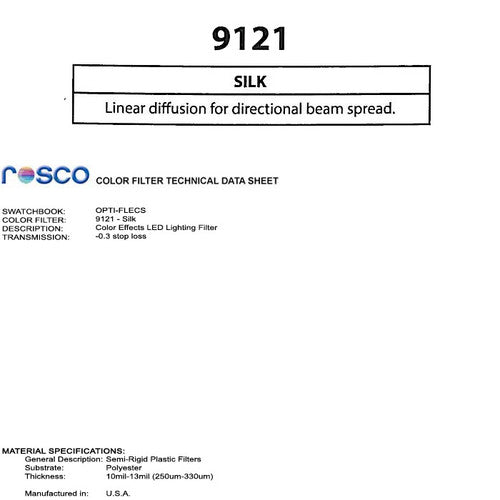 Rosco Opti-FLECS 9121 - Silk - 30x30cm