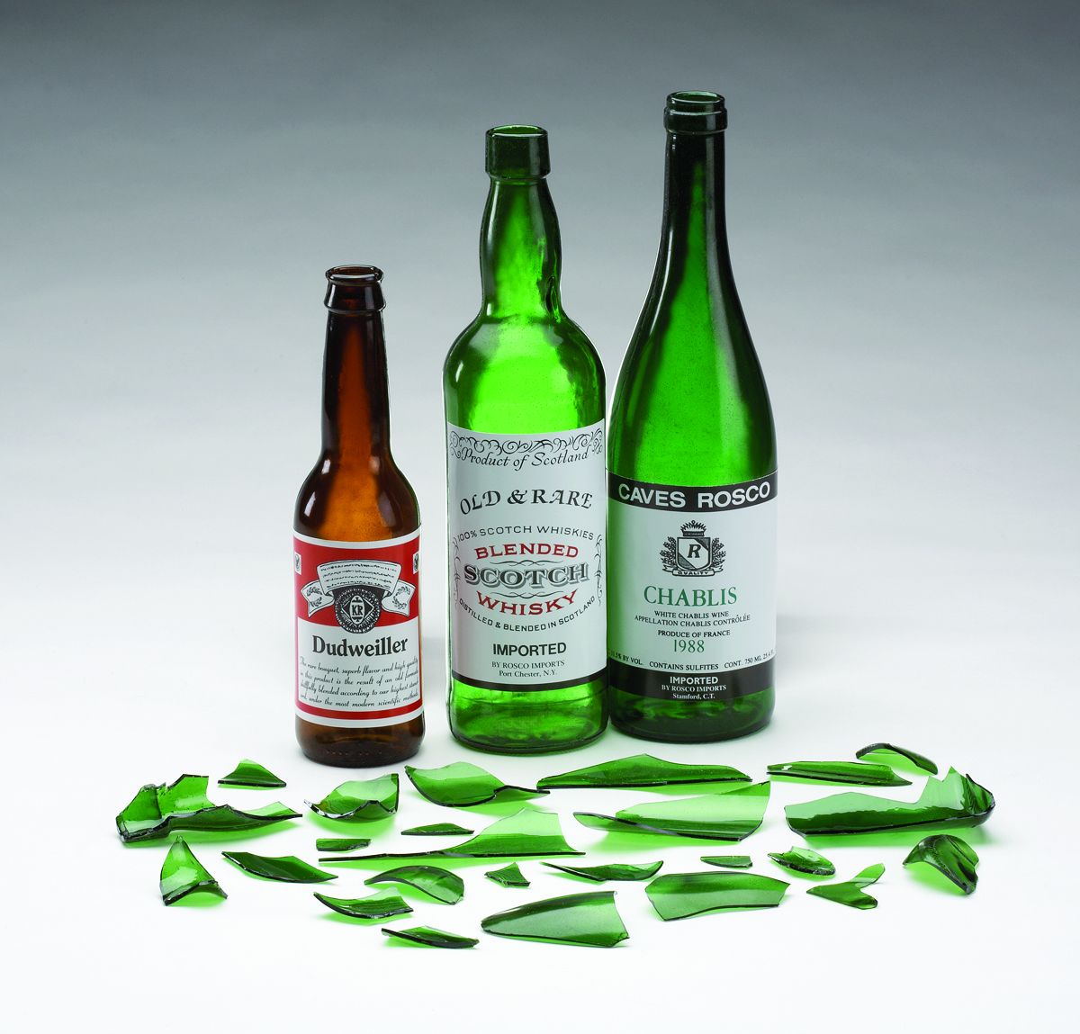Rosco Breakaway Whiskey Bottle - Green