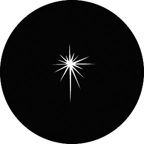 G245 Evening Star - Rosco Standard Steel Gobo