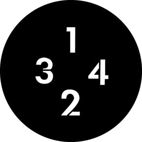 G299 Numbers A - Rosco Standard Steel Gobo