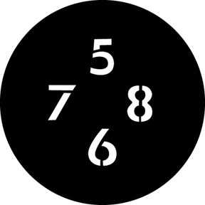 G300 Numbers B - Rosco Standard Steel Gobo