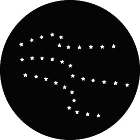 G500 Star Banner 2 - Rosco GAM Standard Steel Gobo