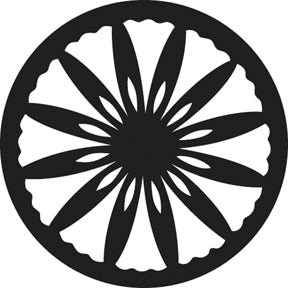 G637 Tulip Motif - Rosco GAM Standard Steel Gobo