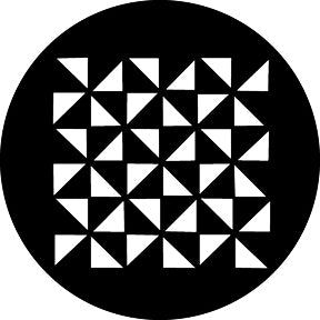 G650 Triangle Grid - Rosco GAM Standard Steel Gobo