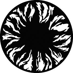 G718 Circular Flame - Rosco Standard Steel Gobo