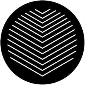 74003 Motion Gobo - Symmetric 3  Rosco Stainless Steel Gobo