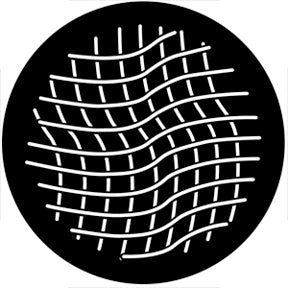 74004 Motion Gobo - Symmetric 4  Rosco Stainless Steel Gobo