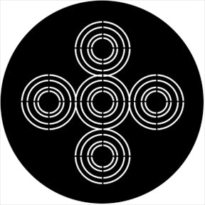 74013 Motion Gobo - Symmetric13  Rosco Stainless Steel Gobo
