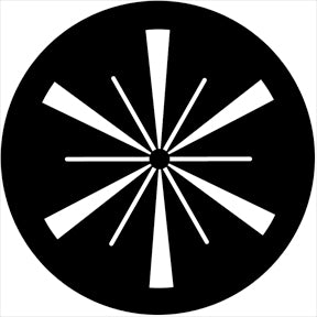 74016 Motion Gobo - Symmetric16  Rosco Stainless Steel Gobo