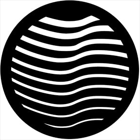 74057 Motion Gobo - Organic7  Rosco Stainless Steel Gobo