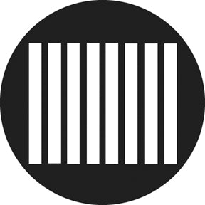 G743 Large Bars - Rosco GAM Standard Steel Gobo