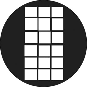 G758 Office Window 3 - Rosco GAM Standard Steel Gobo