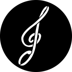 76520 Treble Clef  Rosco Stainless Steel Gobo