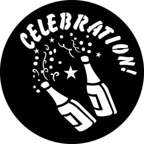 76533 Lets Celebrate - Rosco Standard Steel Gobo