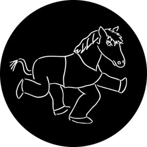 76585 Comedy Horse - Rosco Standard Steel Gobo