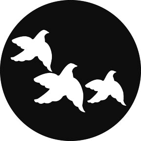 G766 Three Doves - Rosco GAM Standard Steel Gobo