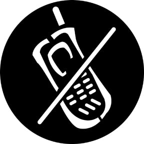 76615 Mobiles Off  Rosco Stainless Steel Gobo