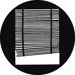 G768 Crooked Blinds - Rosco GAM Standard Steel Gobo