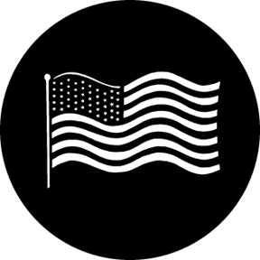 77122 Waving U.S. Flag  Rosco Stainless Steel Gobo