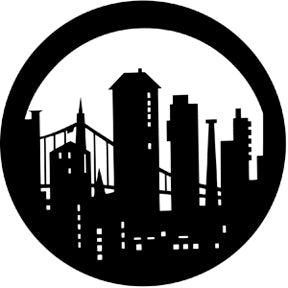 77270 Modern Skyline - Rosco Standard Steel Gobo