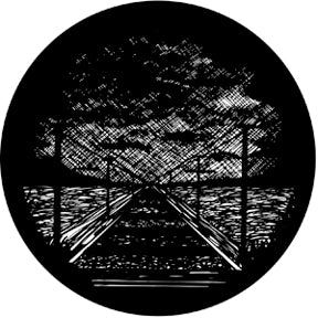77613 Meshed Railway Lines  Rosco Black & White Glass Gobo