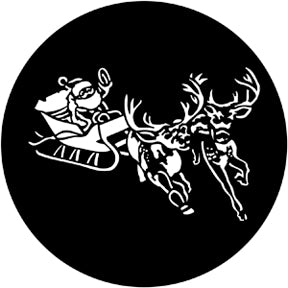 77720 Santa and Sleigh - Rosco Standard Steel Gobo