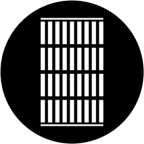 77980 Jail Bars - Rosco Standard Steel Gobo