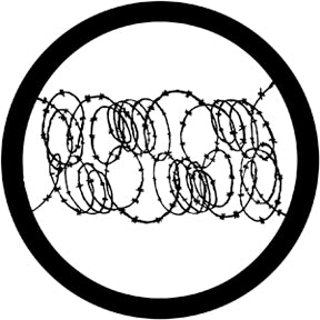 78031 Barbed Wire 2 - Rosco Standard Steel Gobo