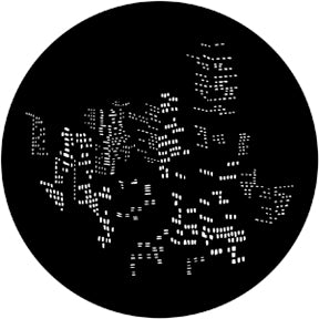 79021 Aerial Skyscrapers - Rosco Standard Steel Gobo
